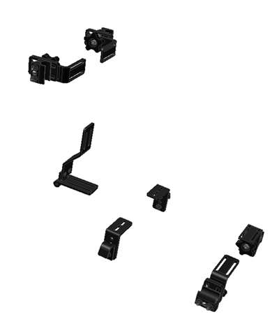Modify to a Hinged Seat to Back Bracket, 1½_ Offset, with knob release hardware for seat and back, 7/8" tubing.